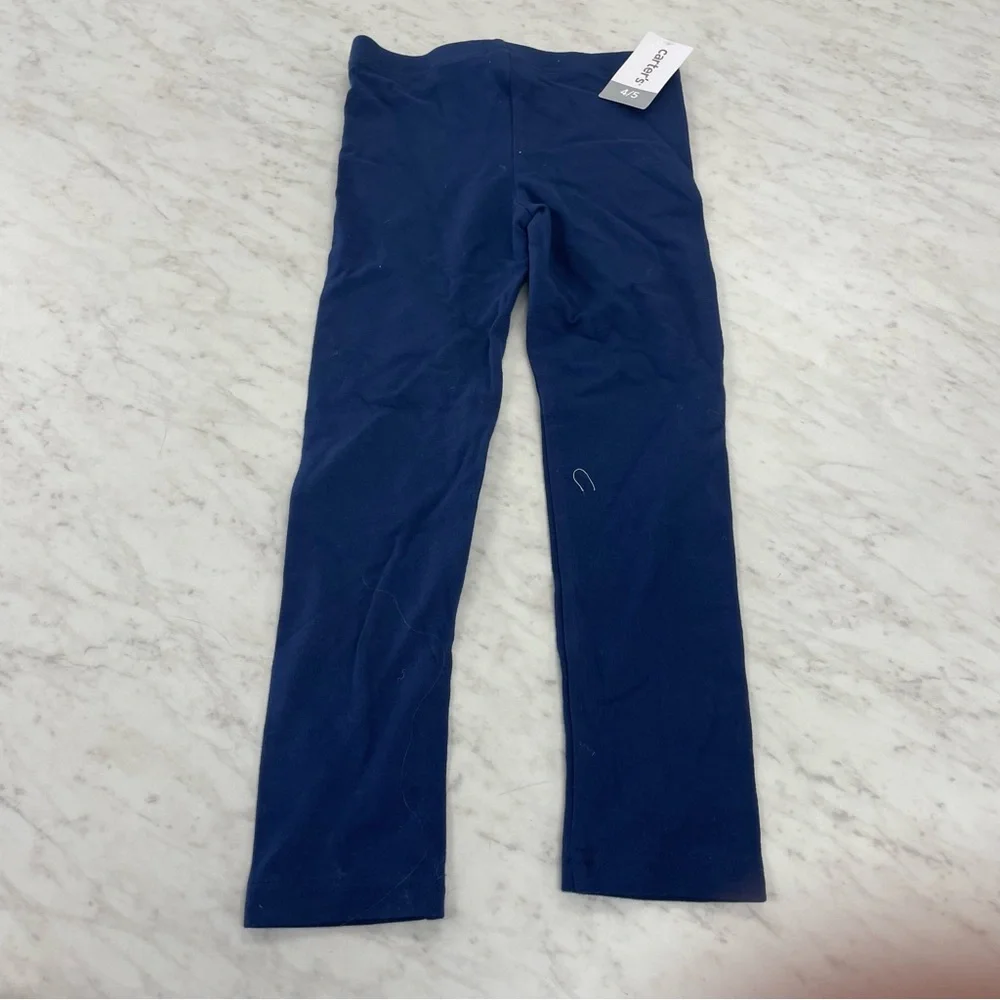 Carter's Navy Leggings with Rainbow and Cloud Accents